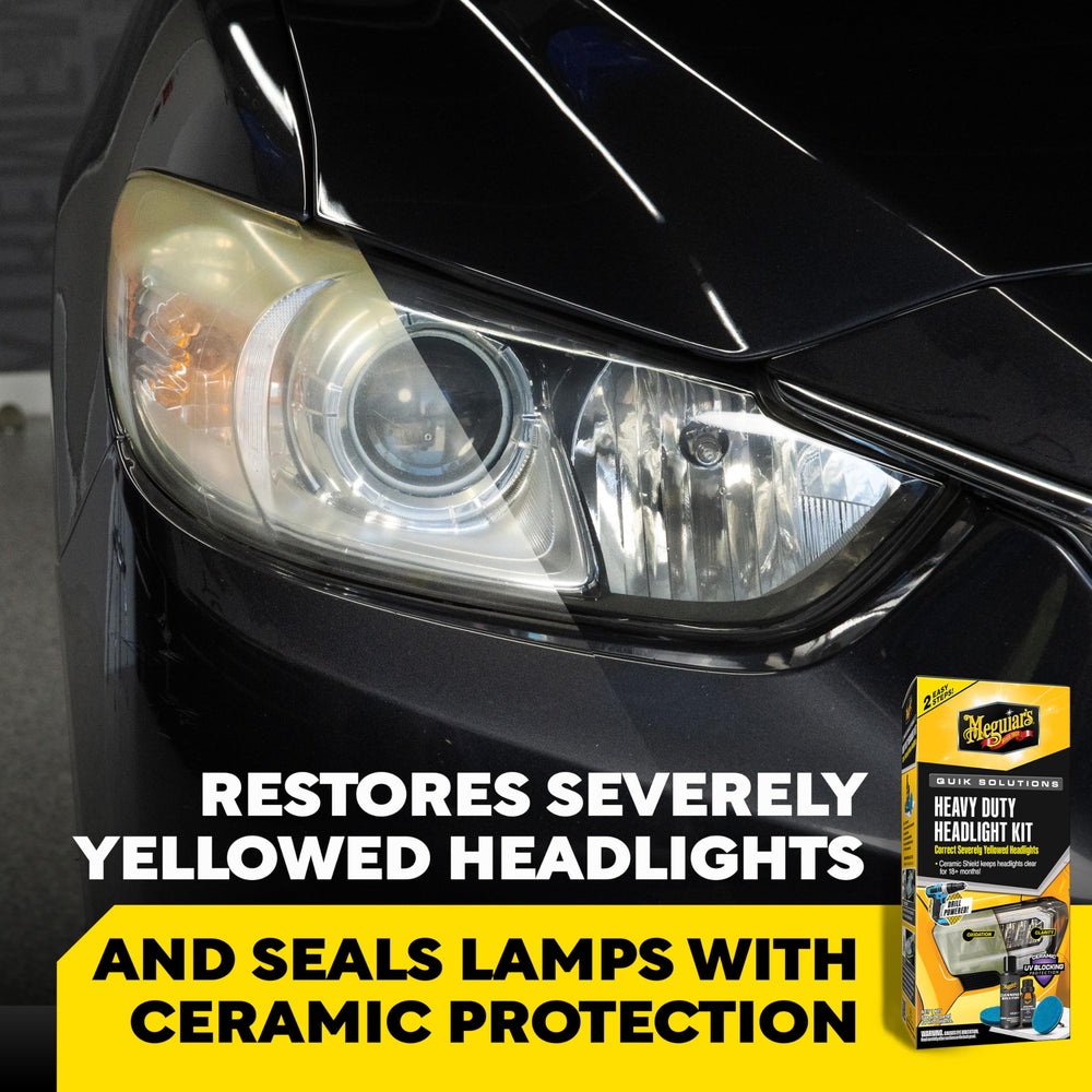 Meguiar's oxidation removal pads close-up showing texture for fast lens restoration