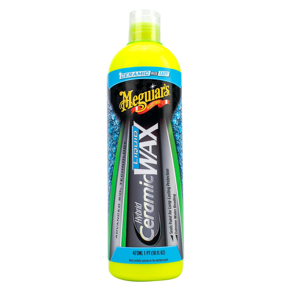 Meguiar's bottle front label showing product and benefits