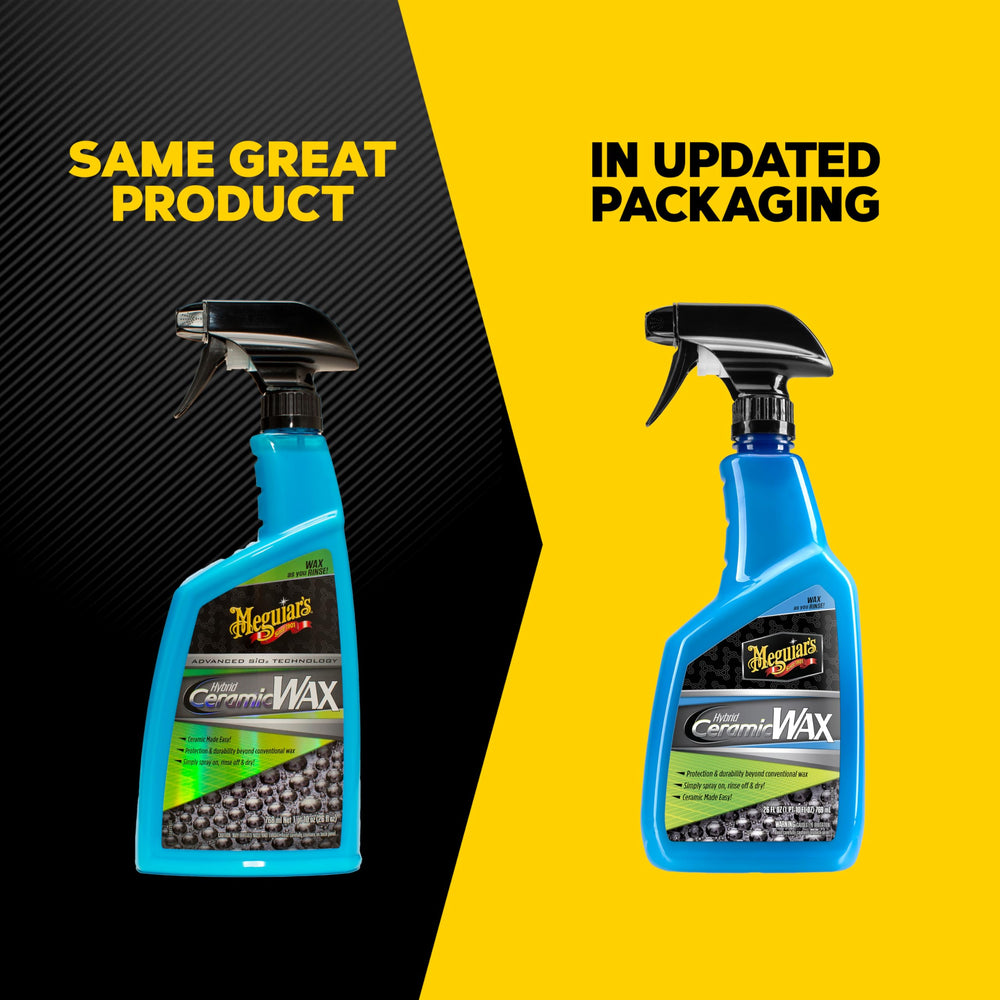 Meguiar's being applied to wet car door demonstrating fast, no-rub use