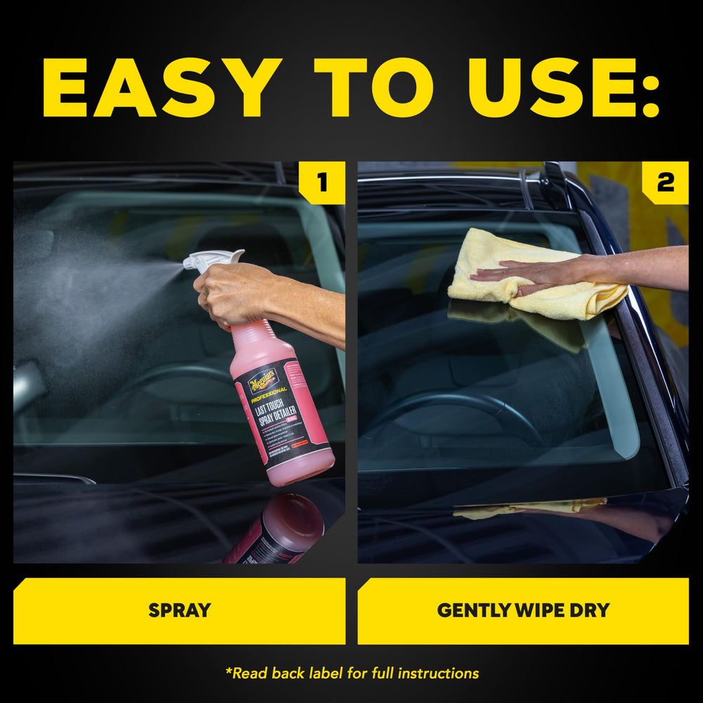 Meguiar's label detail showcasing directions and professional usage benefits