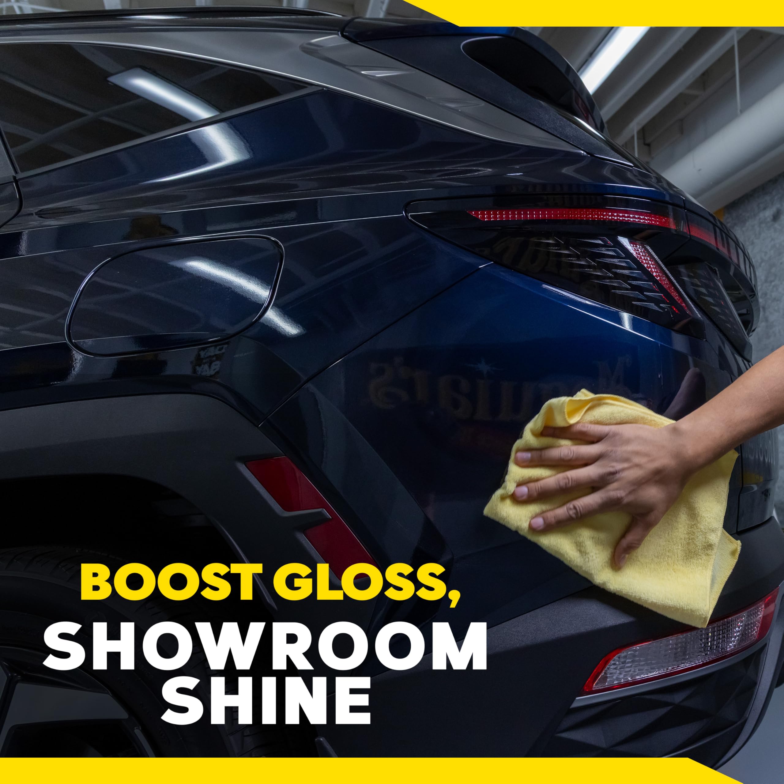 Meguiar's reflection on hood emphasizing mirror-like clarity and enhancement