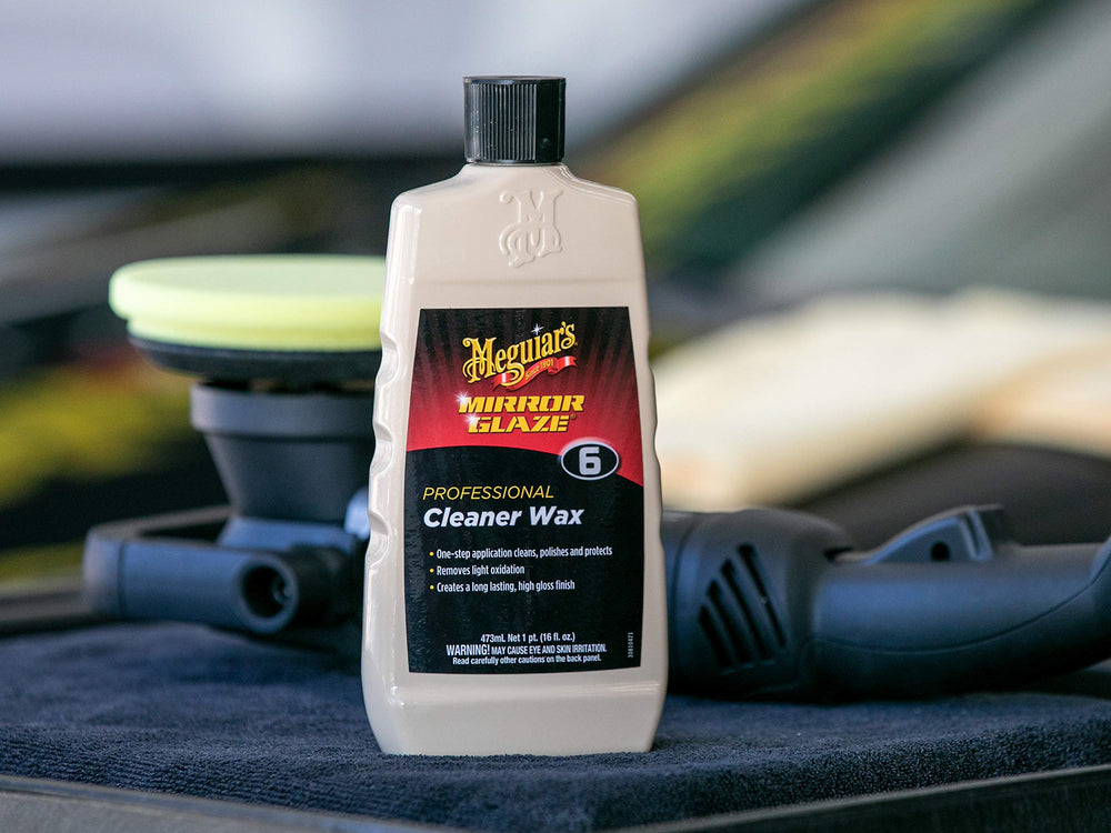 Meguiar's application by hand showing quick cleaning and polishing benefit