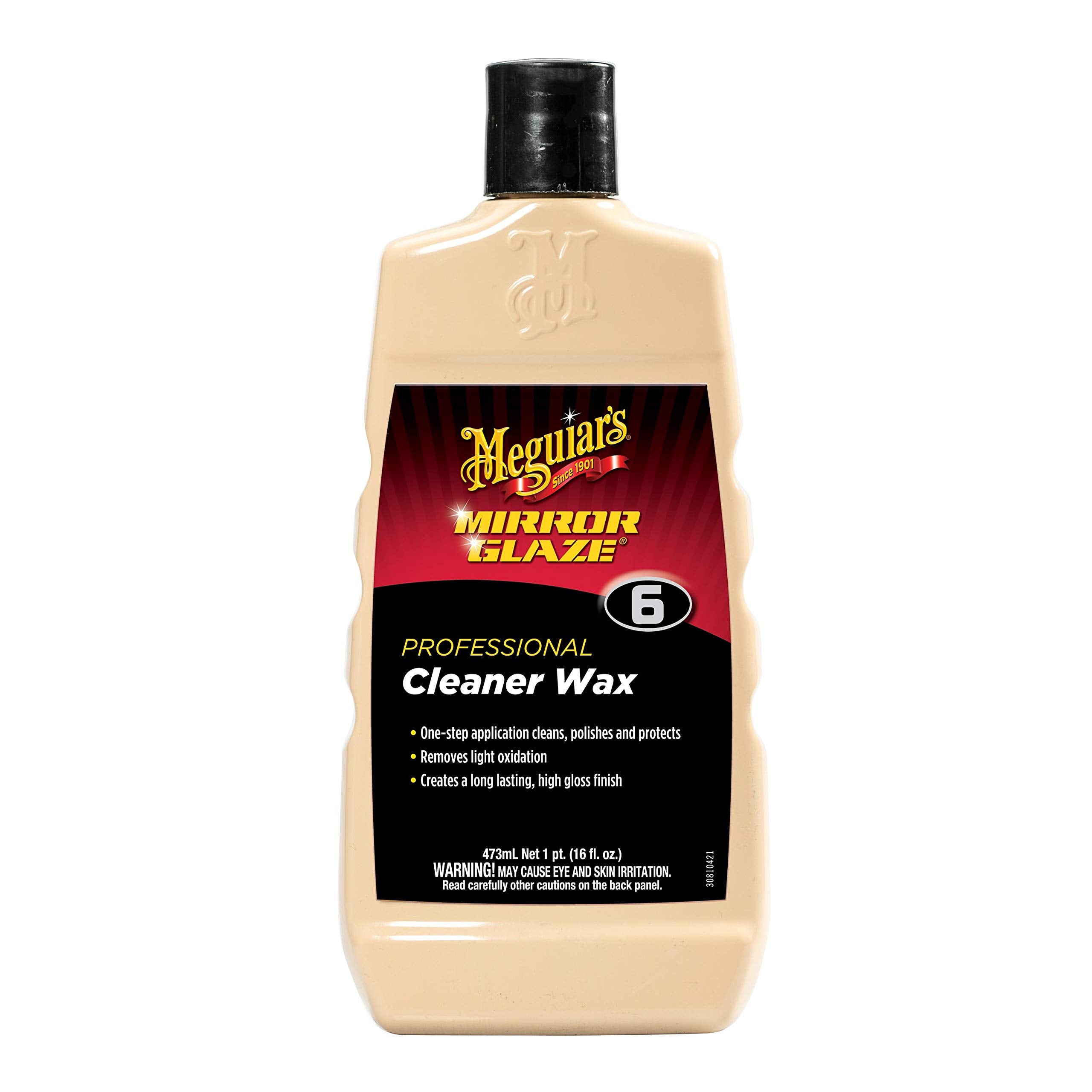 Meguiar's front label 16oz bottle showing product identity and benefits