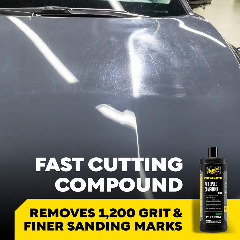Meguiar's used with wool pad on buffer for fast-cut polishing