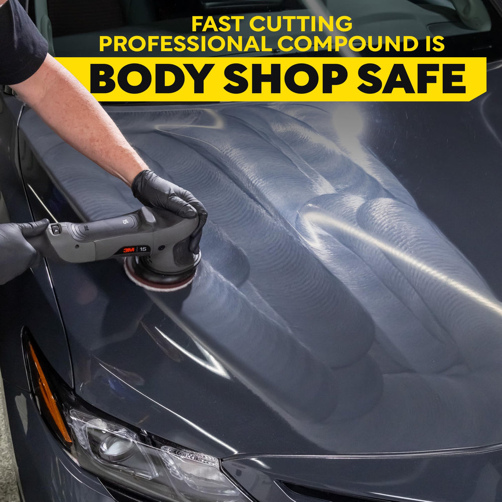 Meguiar's side label highlighting features and body-shop safe formulation
