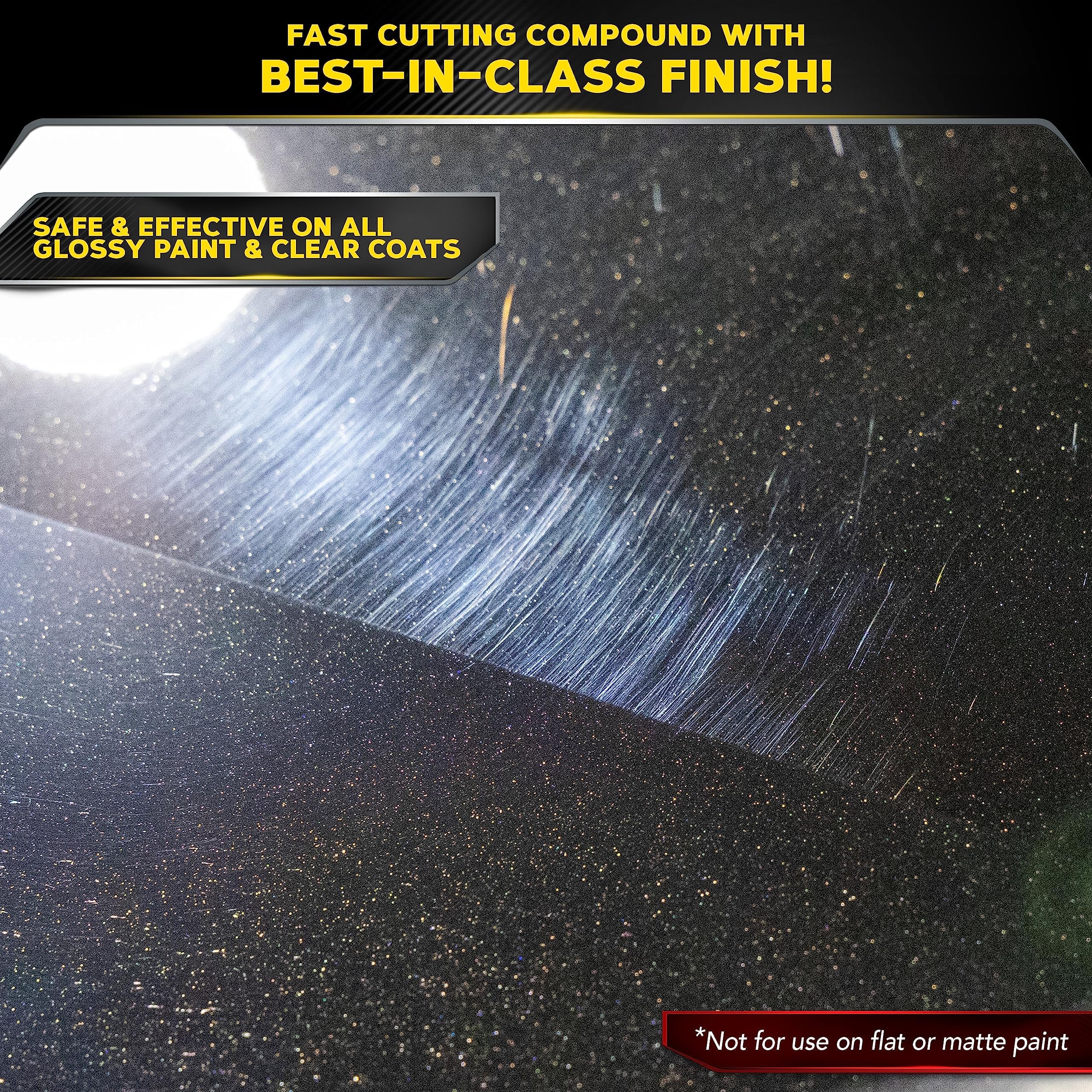 Meguiar's label close-up highlighting instructions and professional-grade product benefits