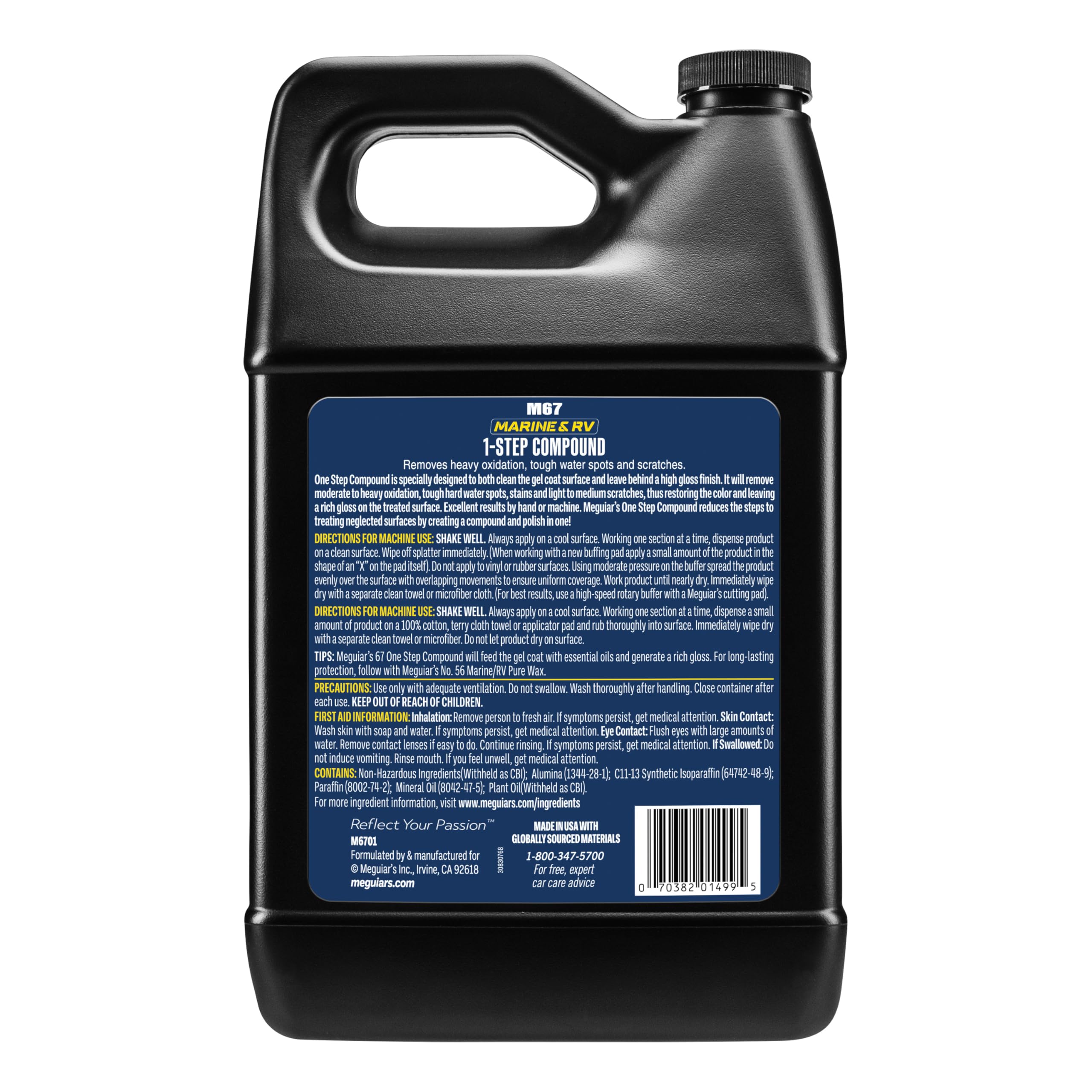 Meguiar's M67 compound pouring to show creamy texture and control