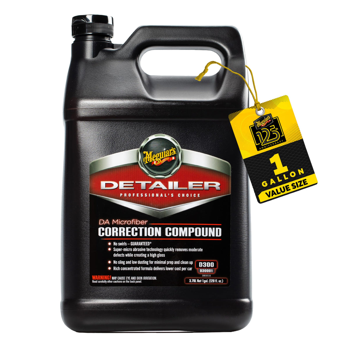 Meguiar's front label on the D300 gallon showing product identity and benefits