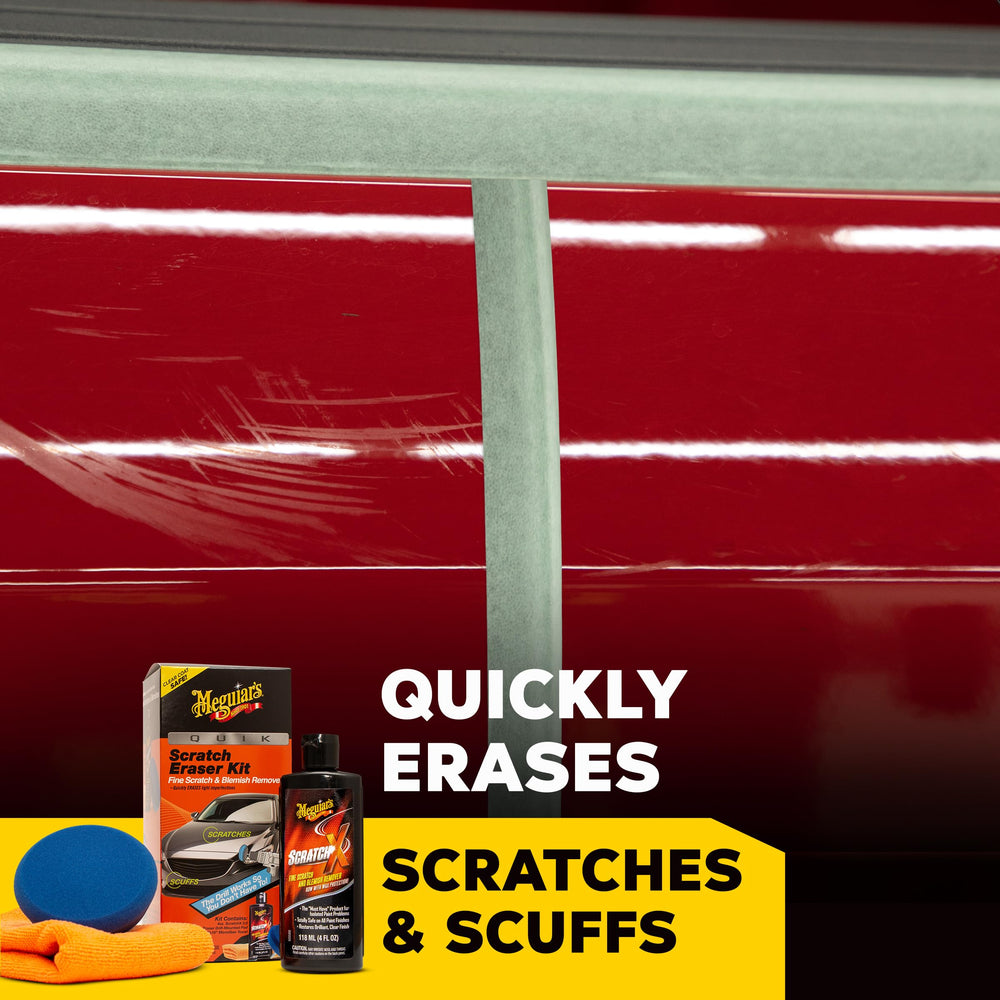 Meguiar's Scratch Eraser pad close-up showing texture and edge control
