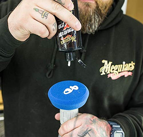 Meguiar's ScratchX 2.0 bottle displaying compound for safe abrasion