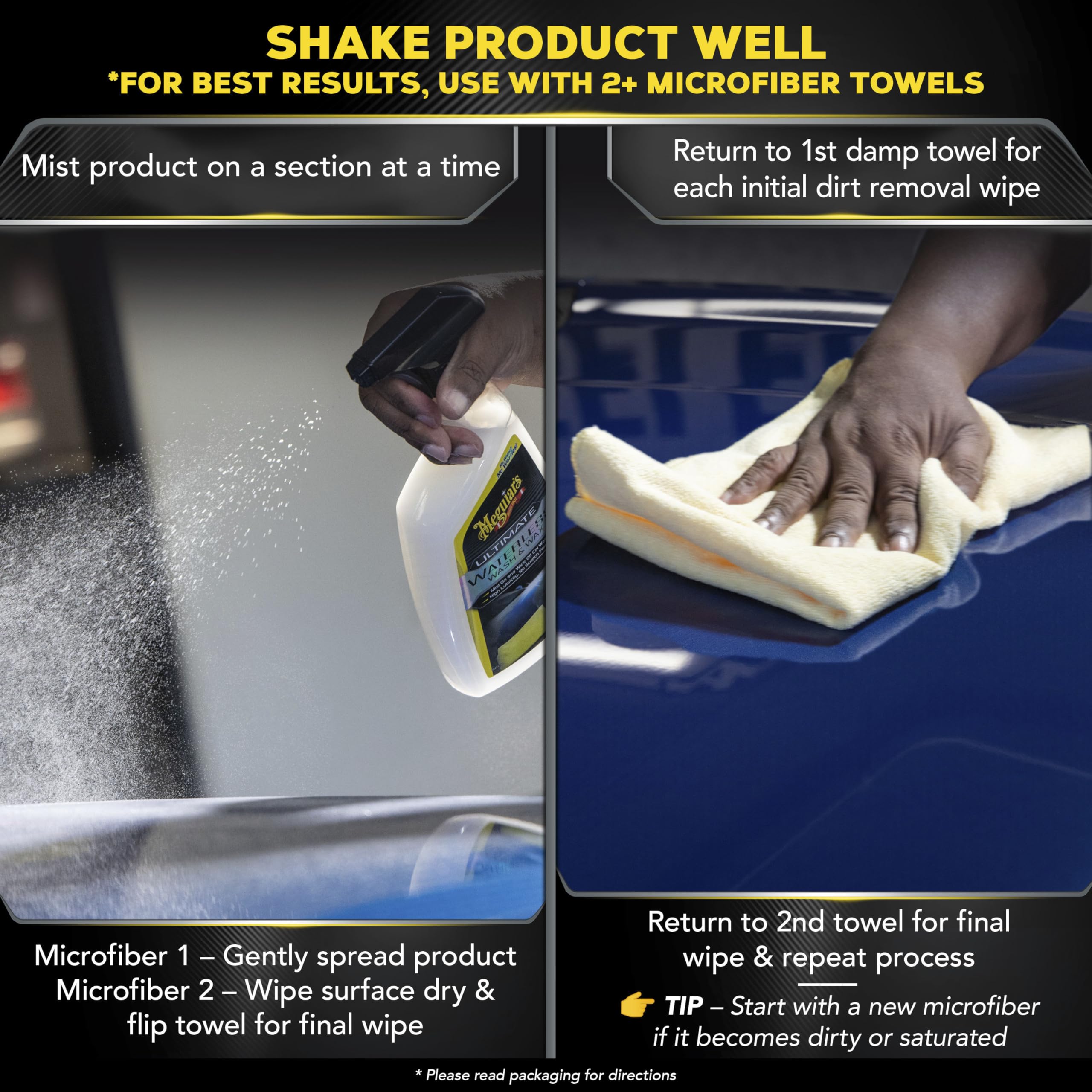 Meguiar's closeup of spray nozzle highlighting even mist and coverage benefit