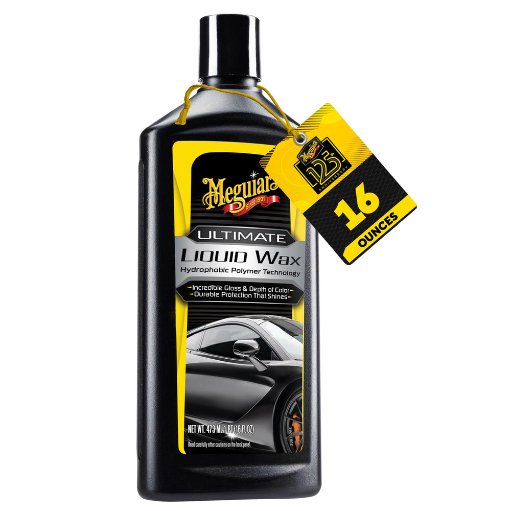 Meguiar's bottle front label showing product name and benefits