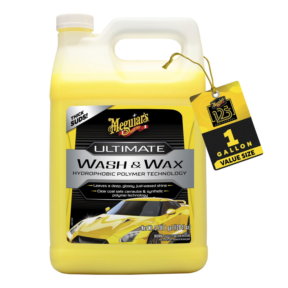 Meguiar's front label clear product identity and usage benefits
