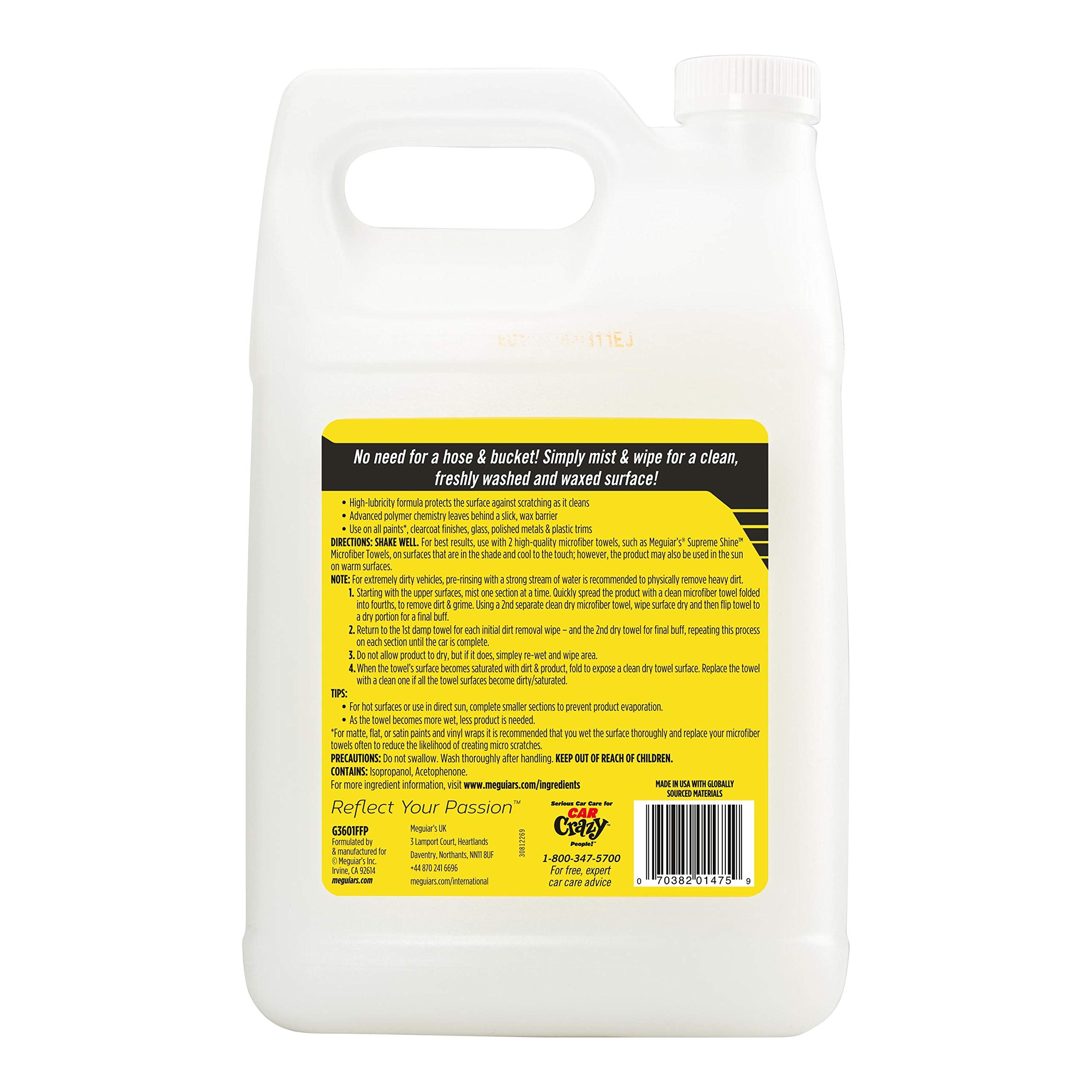 Meguiar's spray close-up dispensing solution for fast, no-hose cleaning