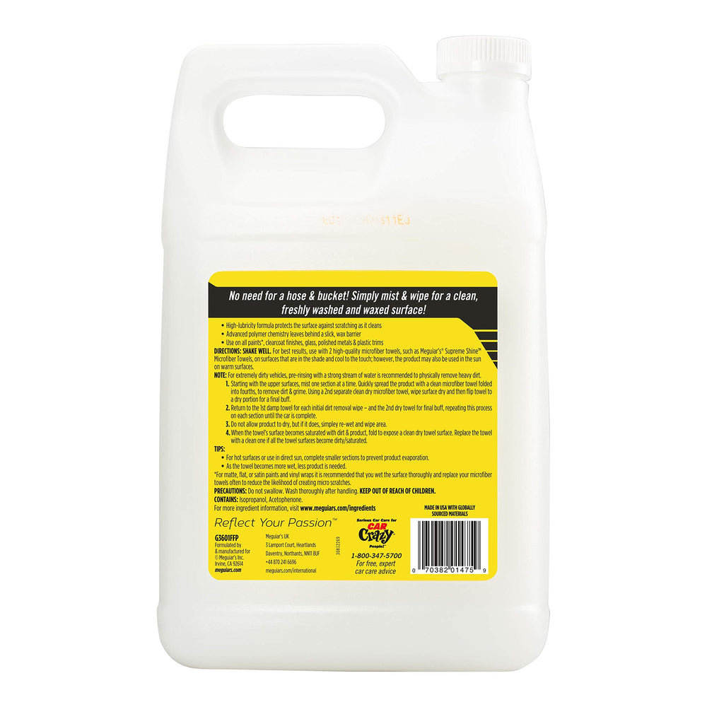 Meguiar's spray close-up dispensing solution for fast, no-hose cleaning