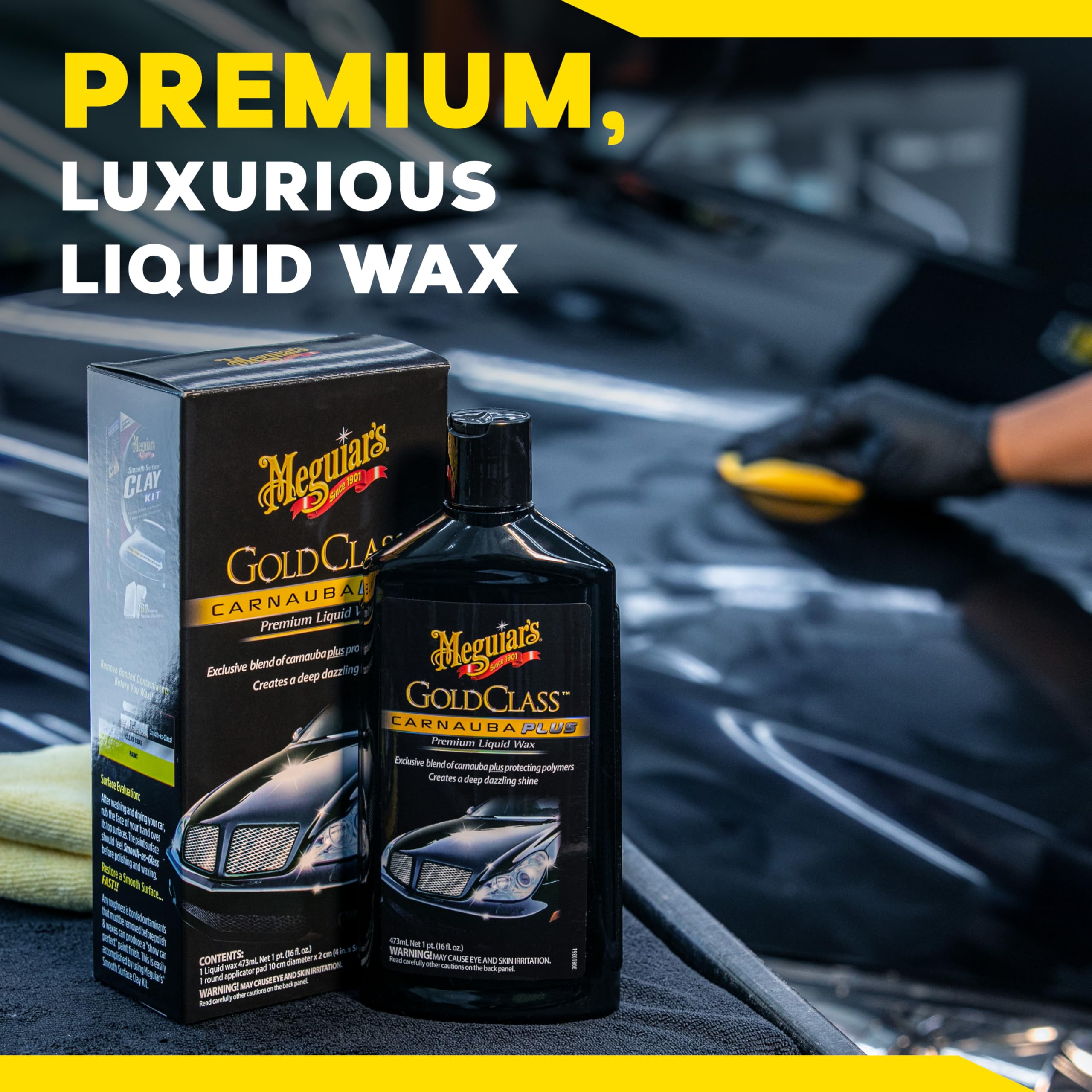 Meguiar's car parked with reflective finish demonstrating showroom shine