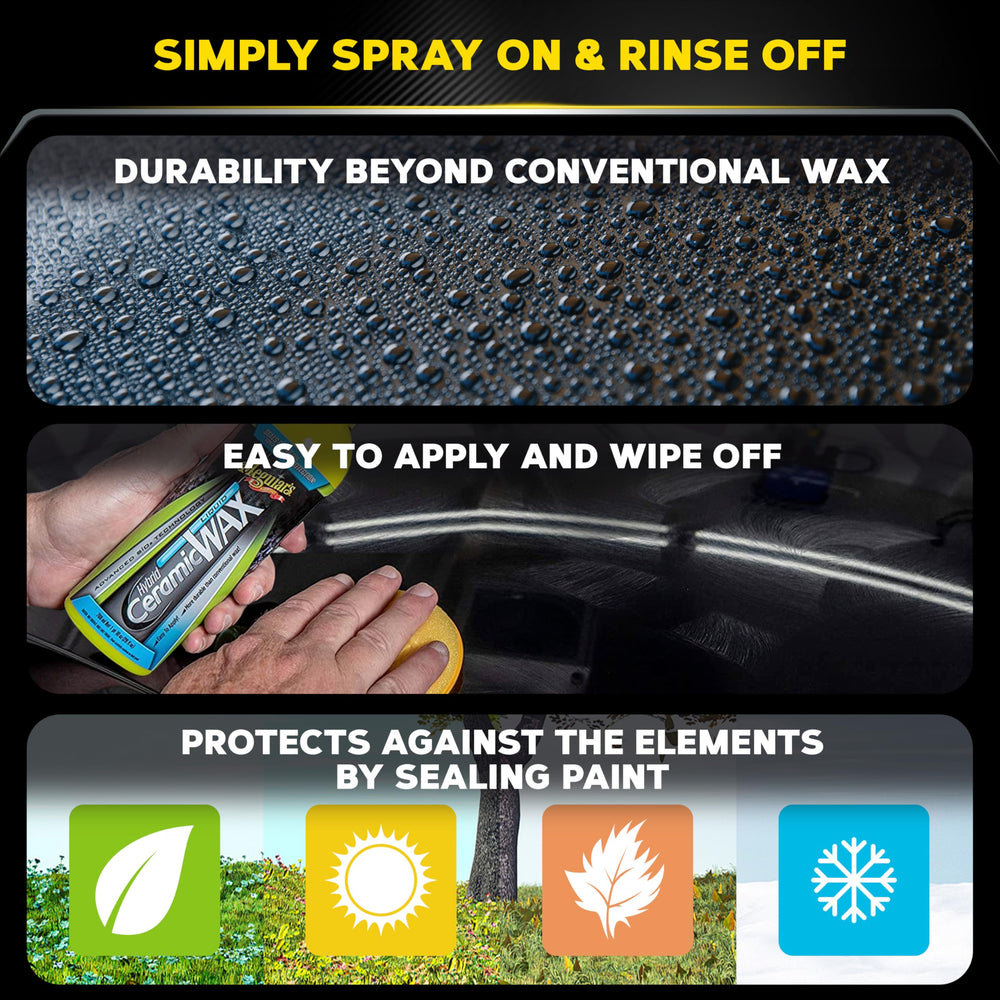 Meguiar's creamy liquid wax texture on applicator mitt for smooth spread