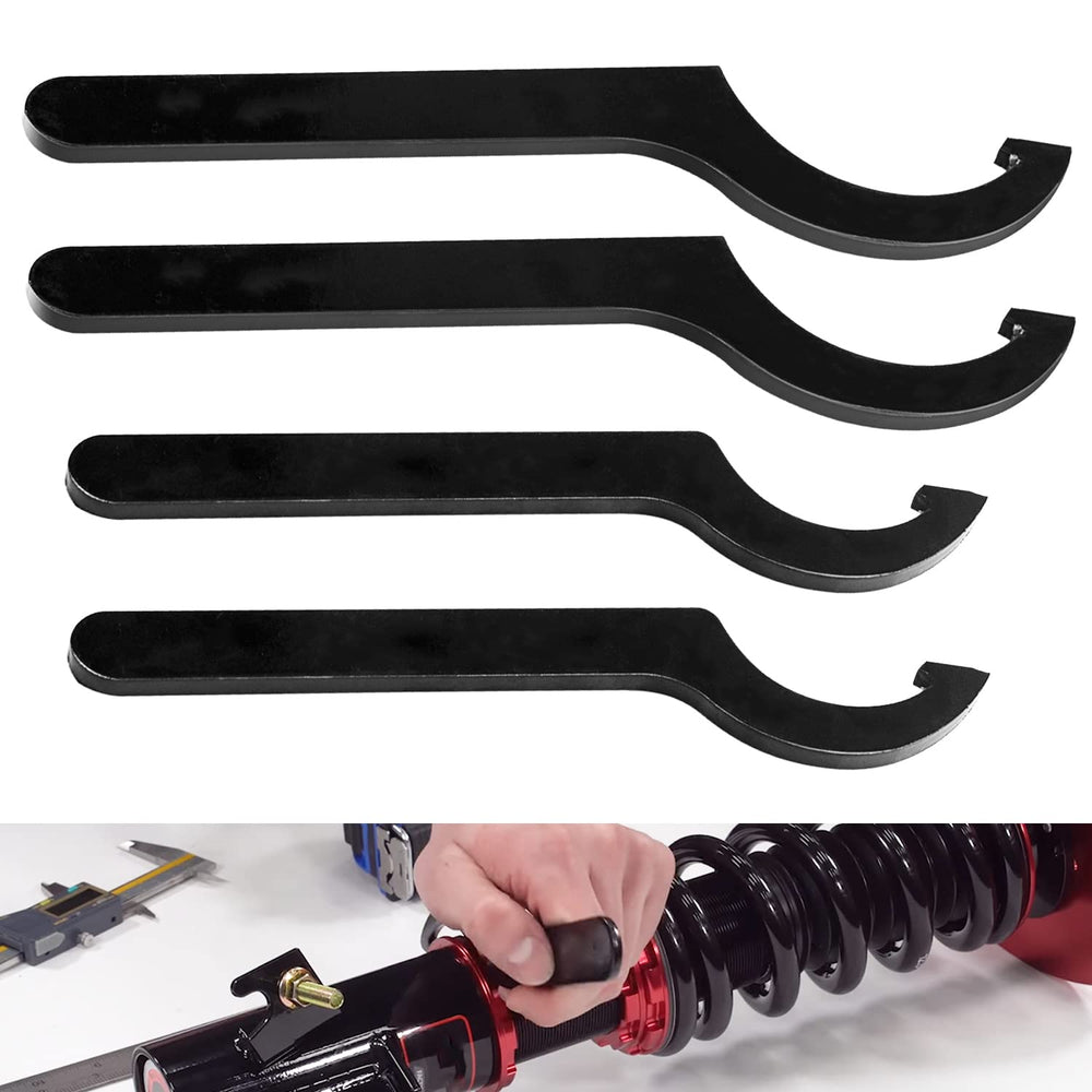 Mekar front view of three coilover spanners showing durable finish and fit benefit