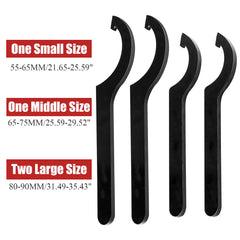 Mekar small wrench engaged on bottom collar demonstrating secure adjustment