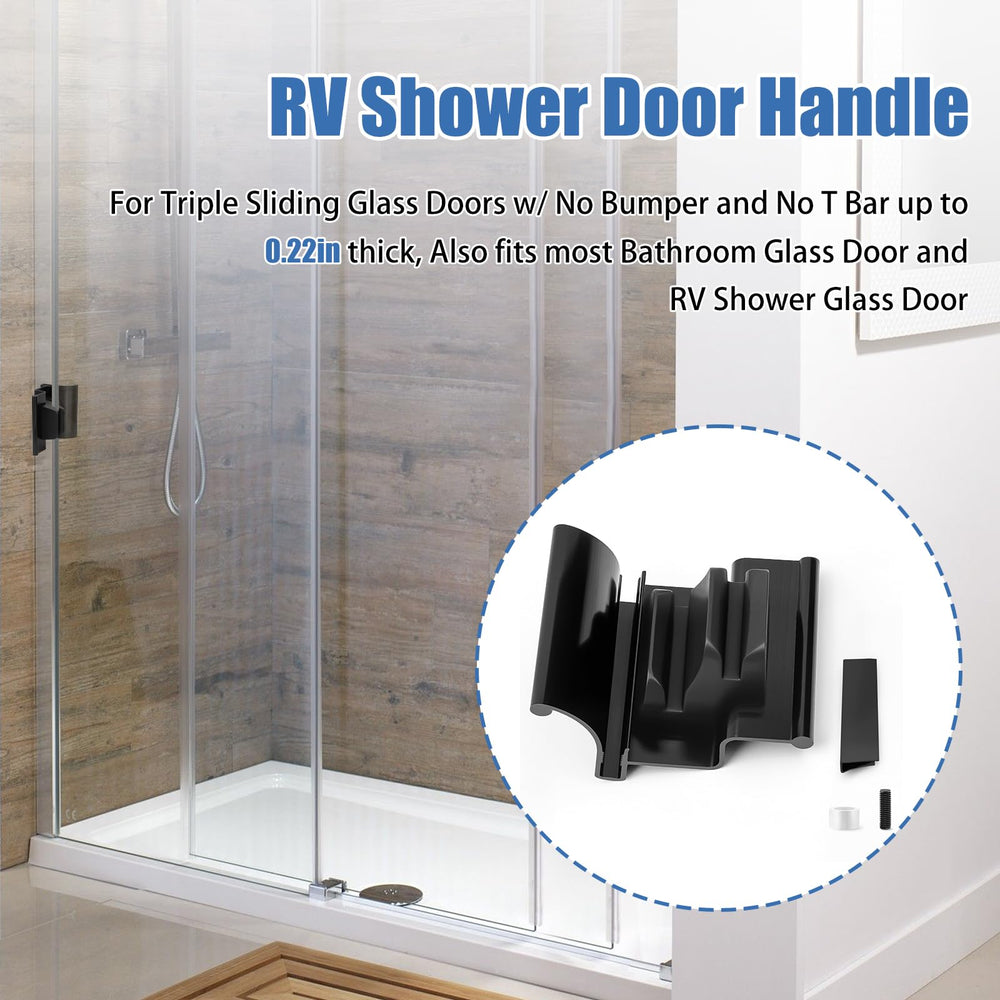 MEKILYN handle in use on RV shower, smooth sliding operation