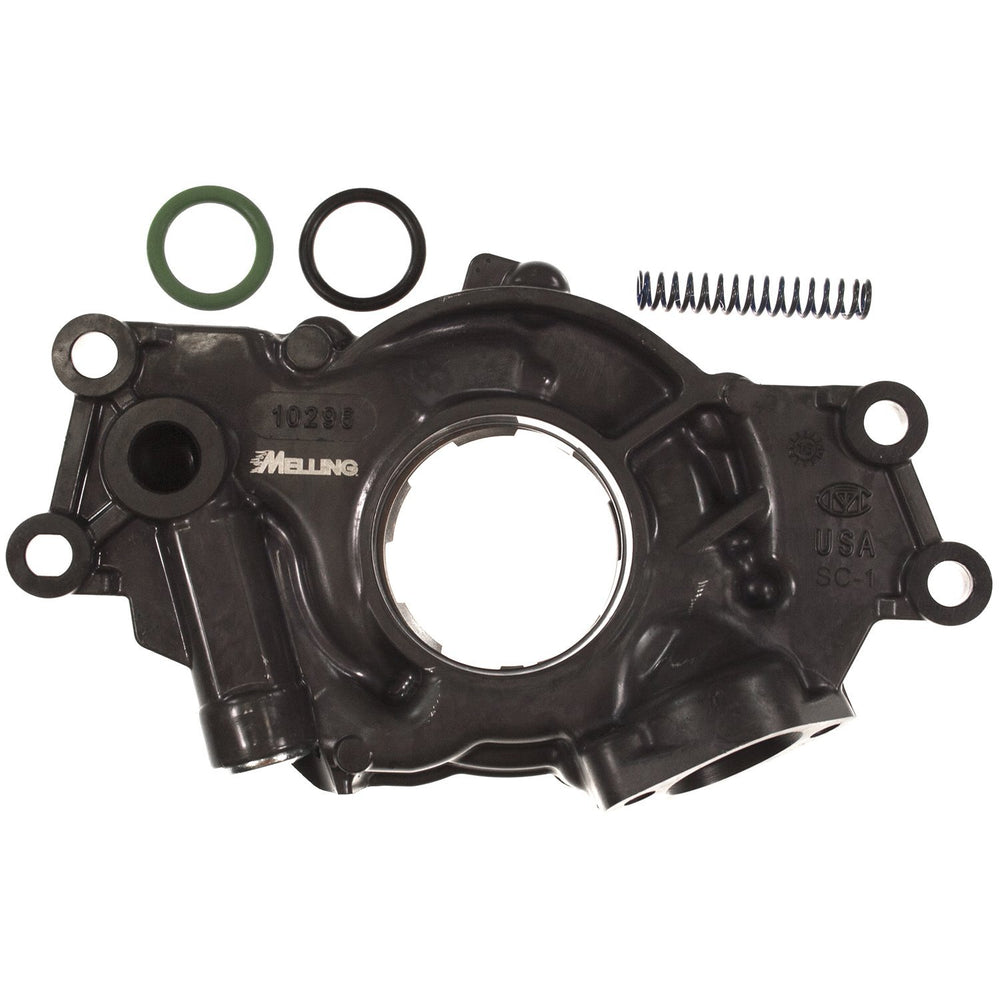 Melling oil pump close-up of gears and housing highlighting durable machining and fit