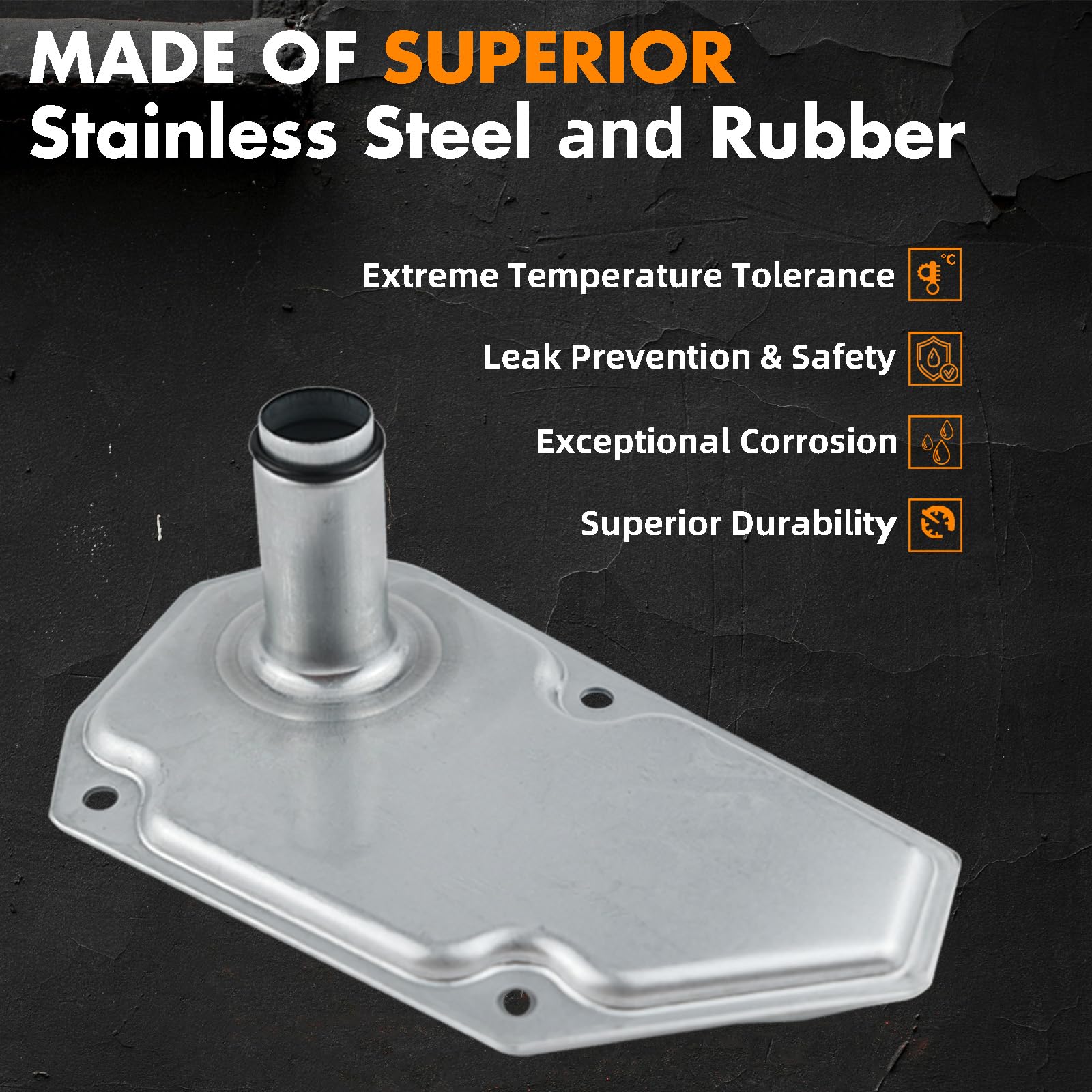 MEMOEO oil pan beside ruler showing scale for fit verification and installation planning