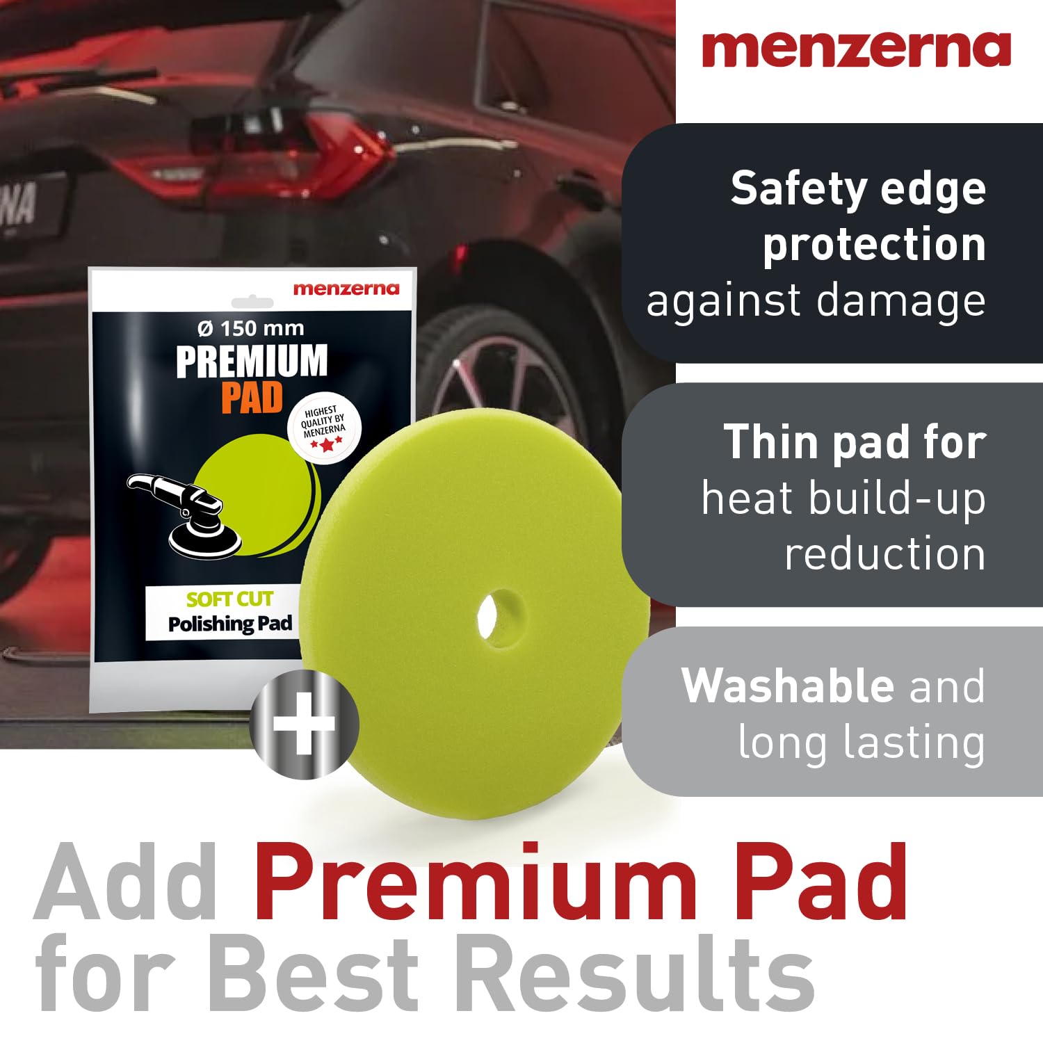 menzerna split before and after paint comparison showing deeper color and shine