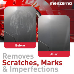menzerna label close-up highlighting ingredient info and professional quality