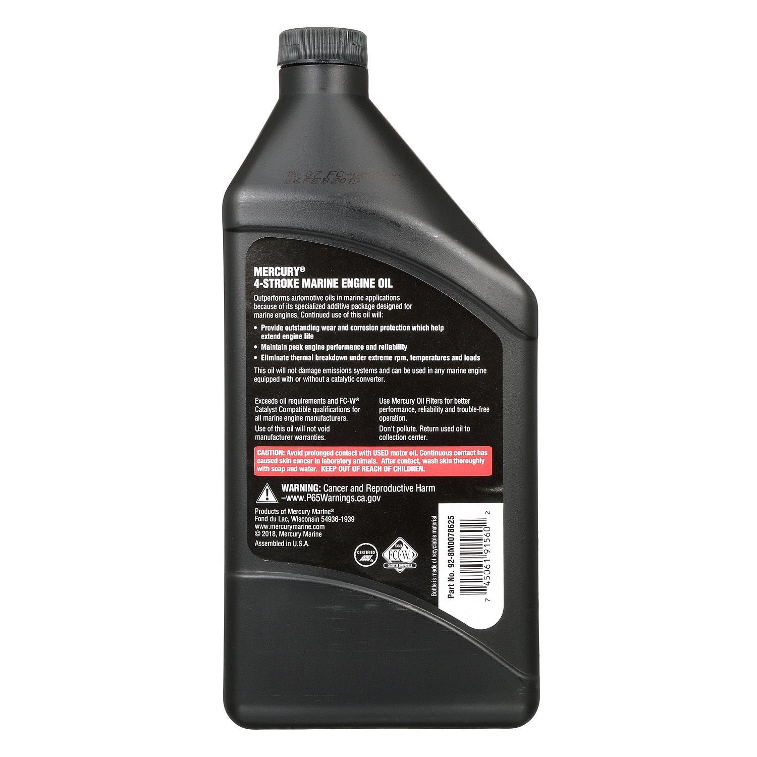 MERCURY back label close-up displaying specifications and compatibility benefits
