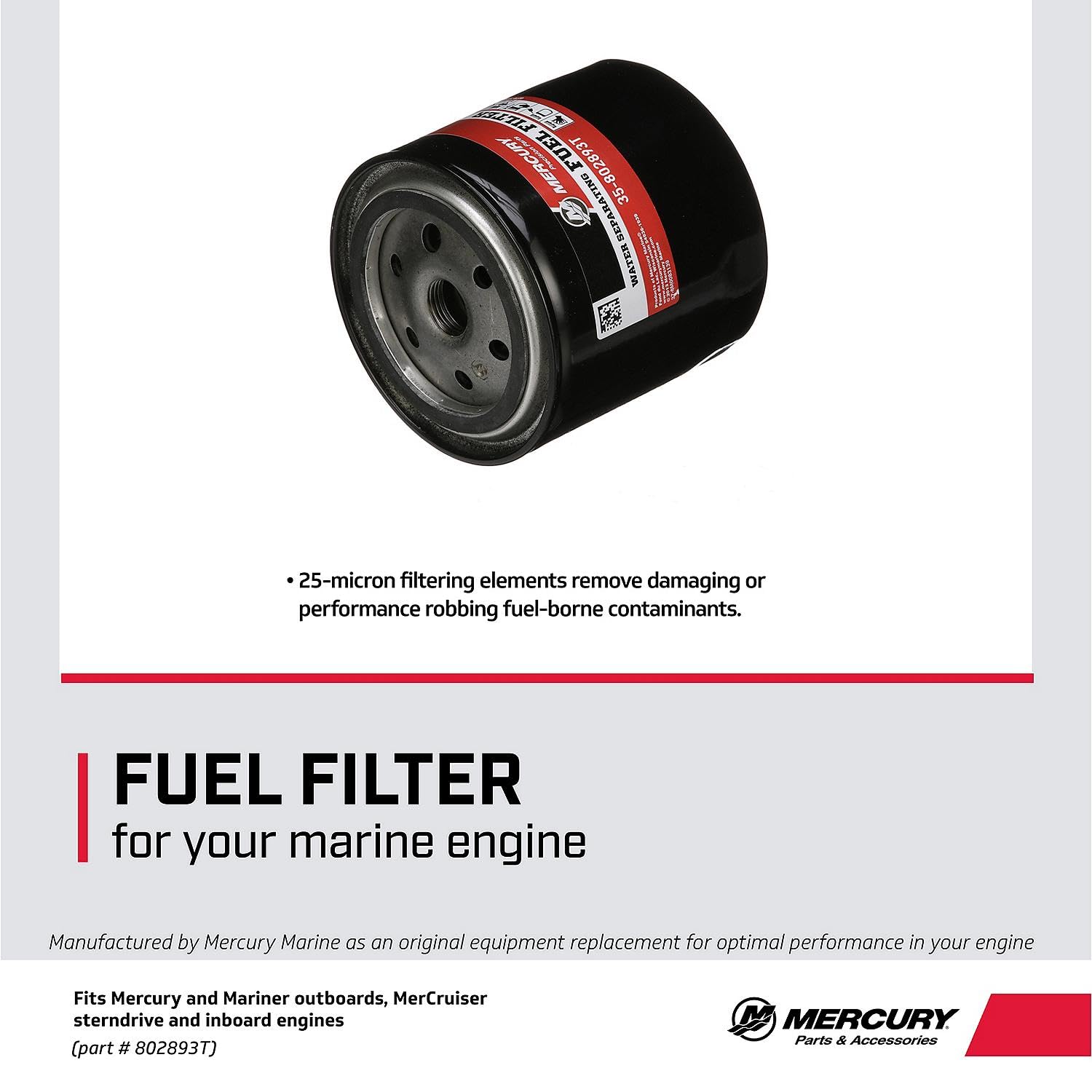 Mercury installed in remote mount system showing easy service access and protection