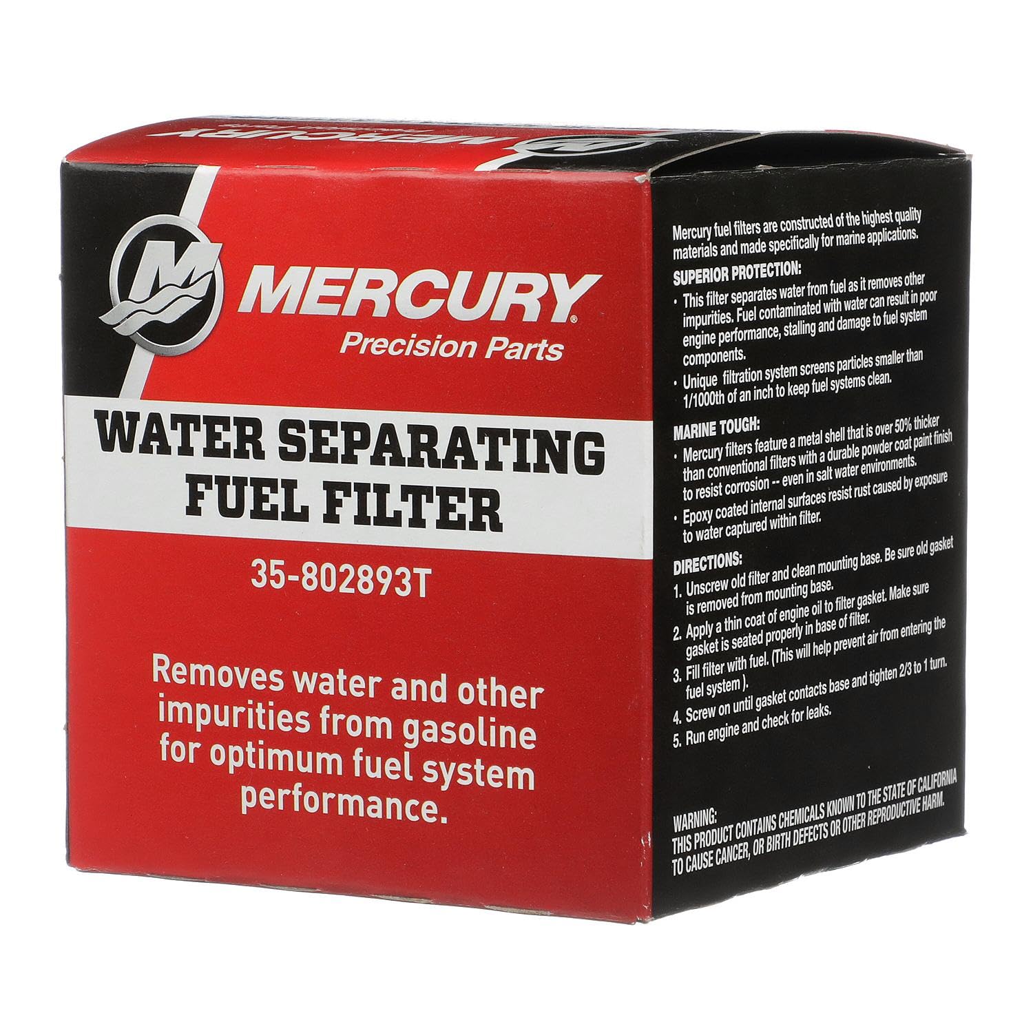 Mercury packaging and part number label confirming OEM compatibility and authenticity