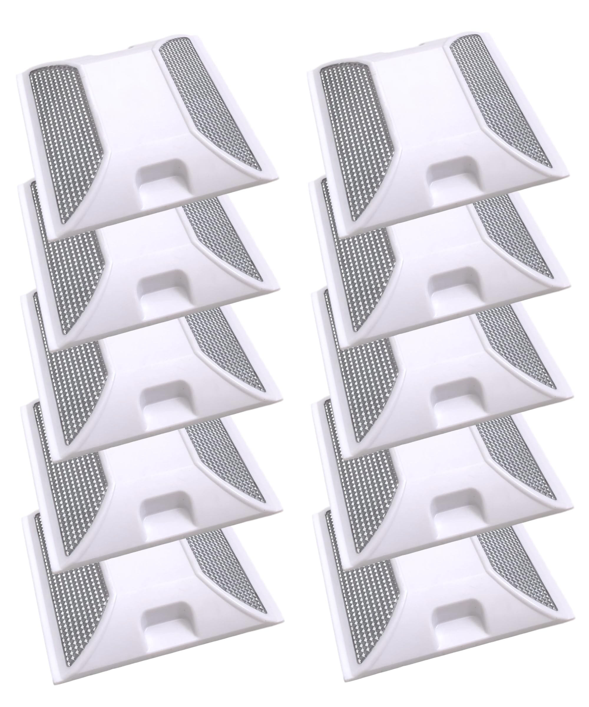 Merhoff & Larkin front packaging showing 10 white road reflectors and clarity