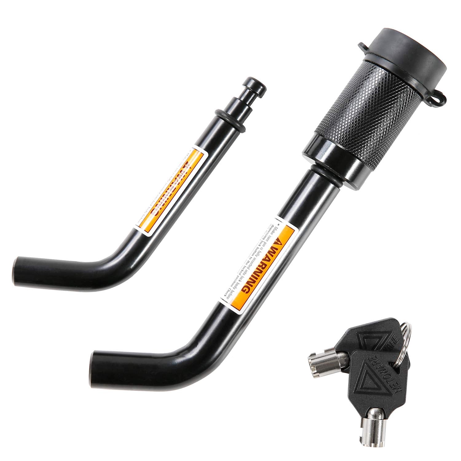 METOWARE front view of dual-pin hitch lock set showing secure design and fit