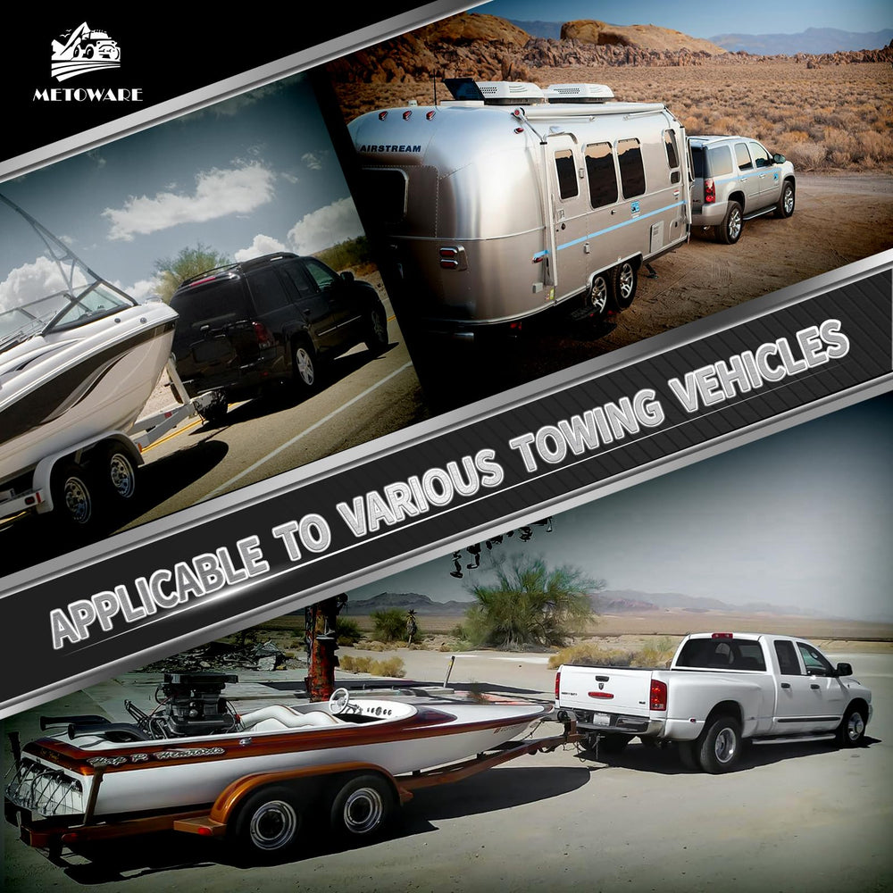 METOWARE lifestyle shot towing trailer showing dependable on-road performance