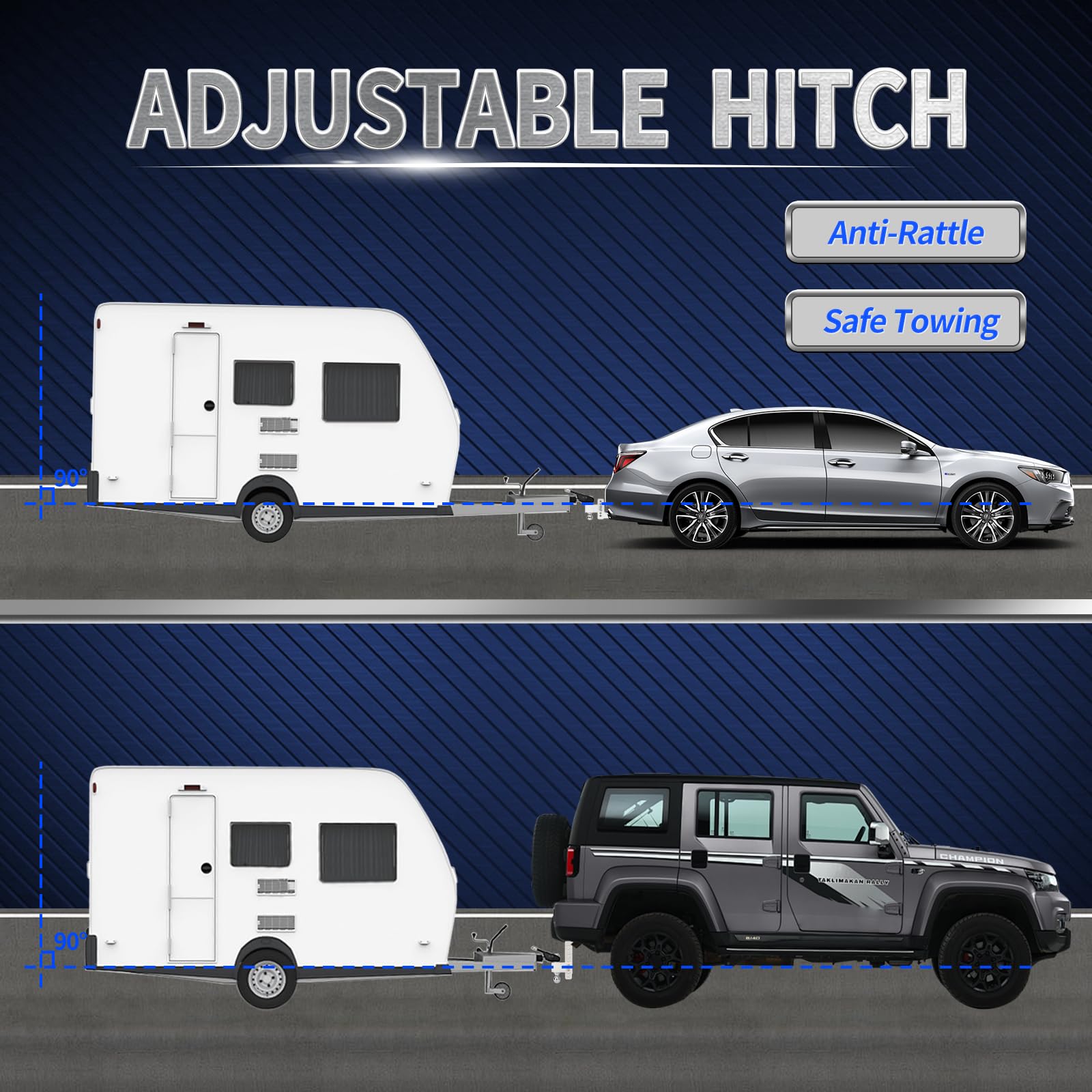 METOWARE pictured on a truck towing a trailer showing practical usage