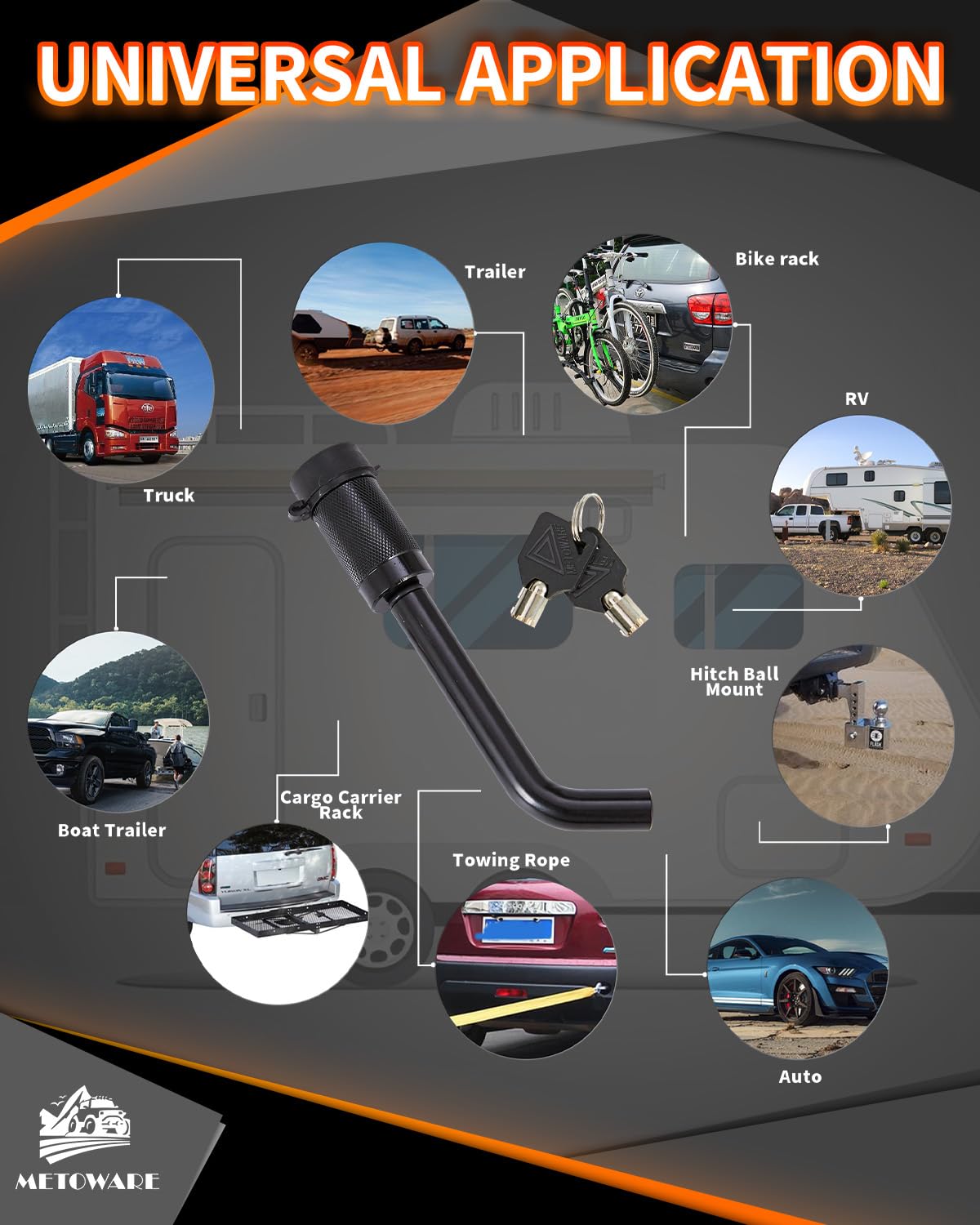 METOWARE lifestyle image with bike rack illustrating secure cargo protection