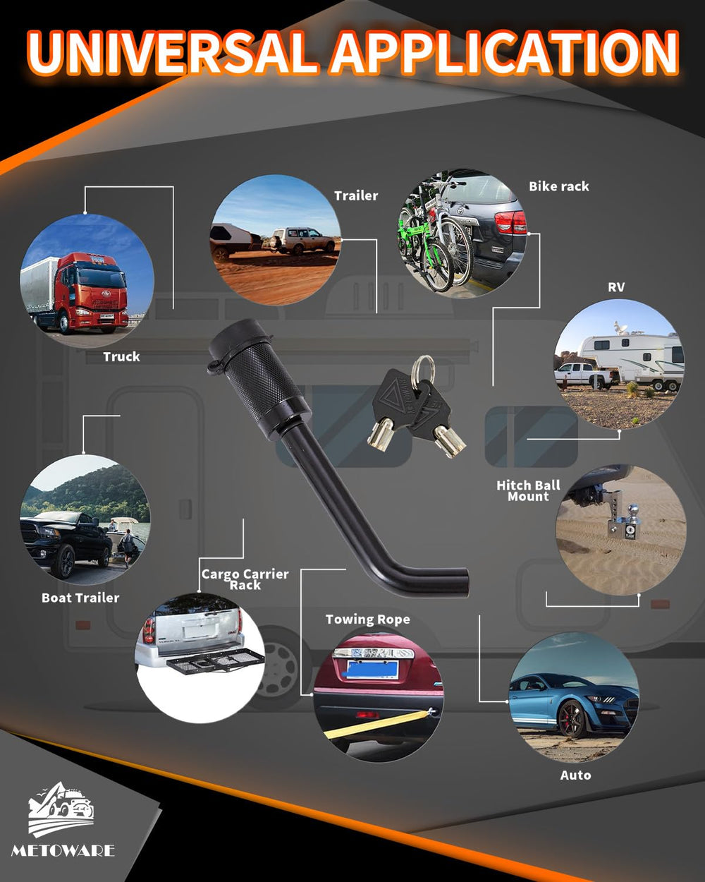 METOWARE lifestyle image with bike rack illustrating secure cargo protection