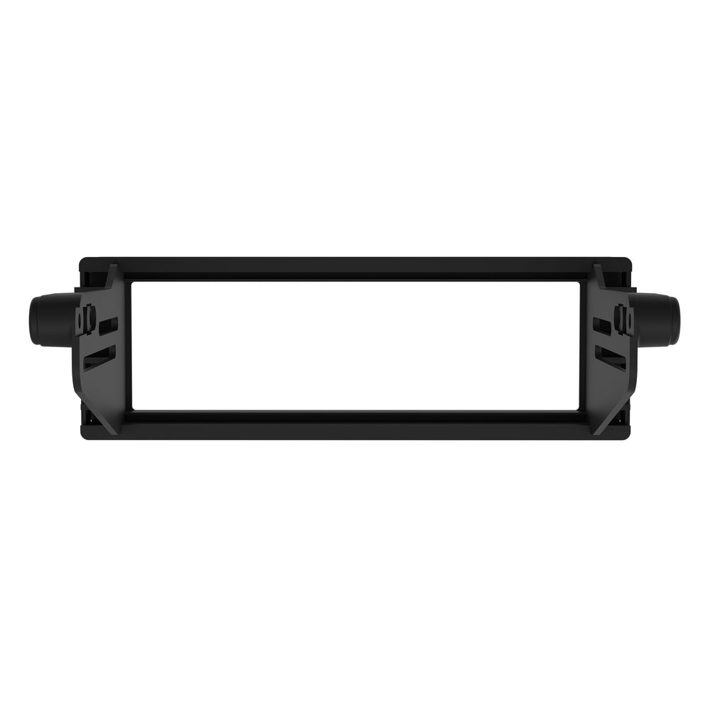 Metra 99-9600 installed with aftermarket single-DIN radio in fairing