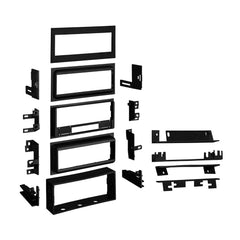 Metra multi-kit front faceplate showing clean single DIN fit and improved dash appearance