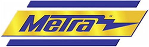 Metra size scale comparison showing Double-DIN dimensions and correct dash placement
