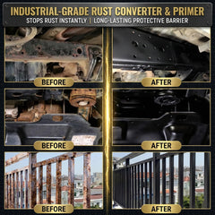 Meuvcol being applied to a trailer frame protecting metal from corrosion