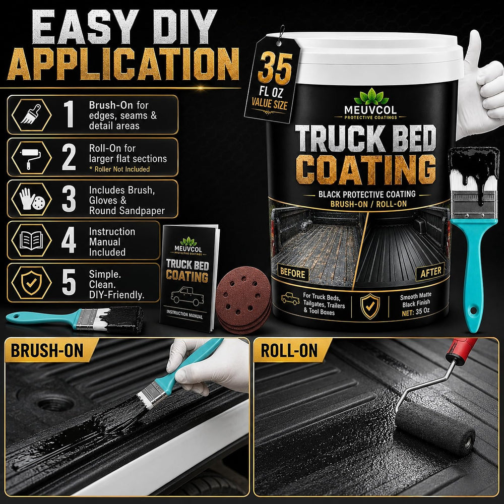 Meuvcol before and after truck bed showing renewed appearance
