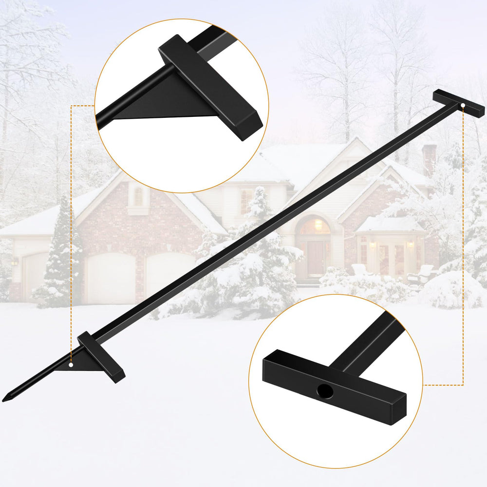 Meyoppm tool driving a stake into gravel for reliable marker placement