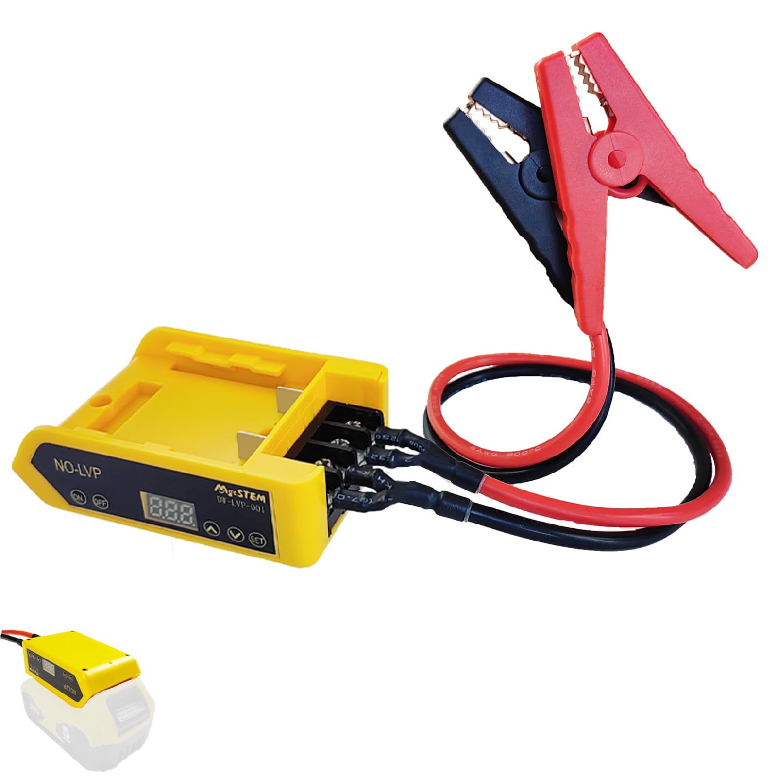 MgcSTEM front packaging showing compatible De.Walt connection and compact design benefit