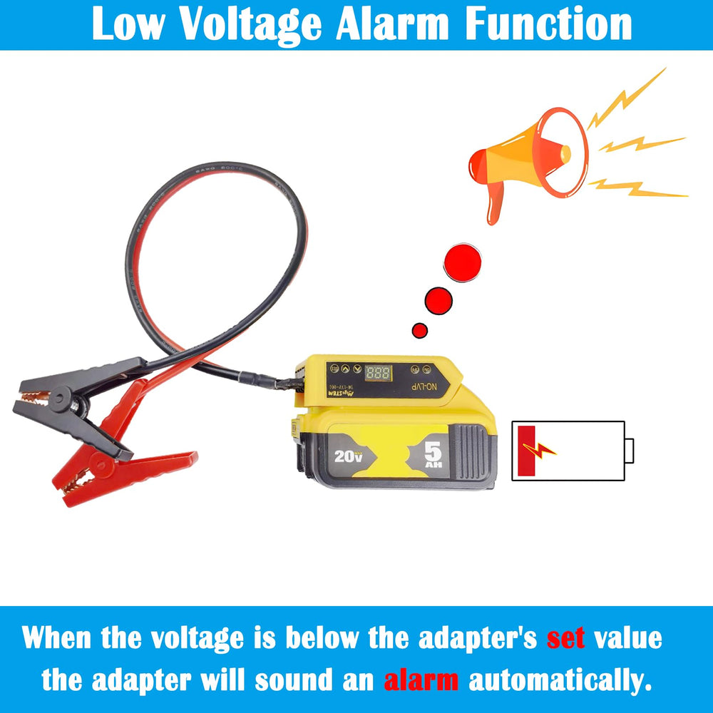MgcSTEM close-up LED voltage display clearly shows live battery reading benefit