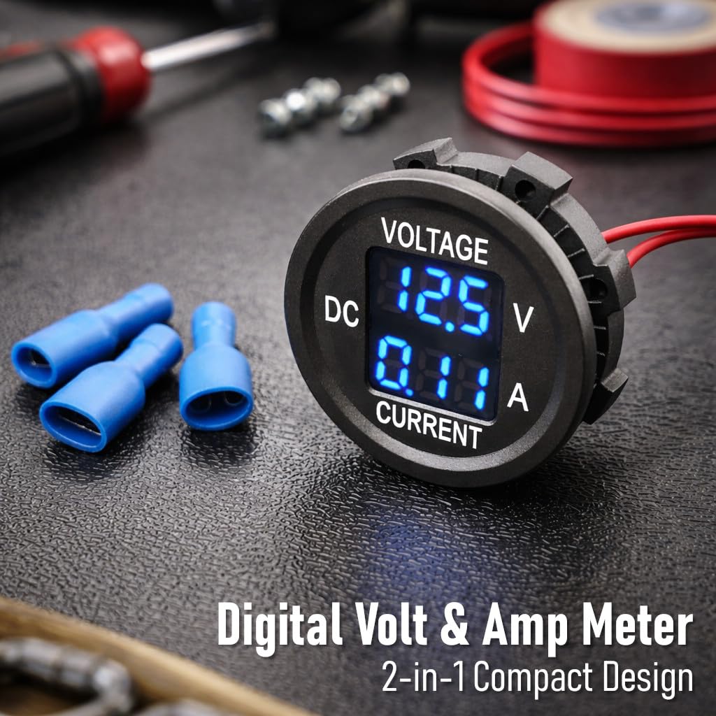 MGI SpeedWare installed in a car dashboard, provides instant electrical status