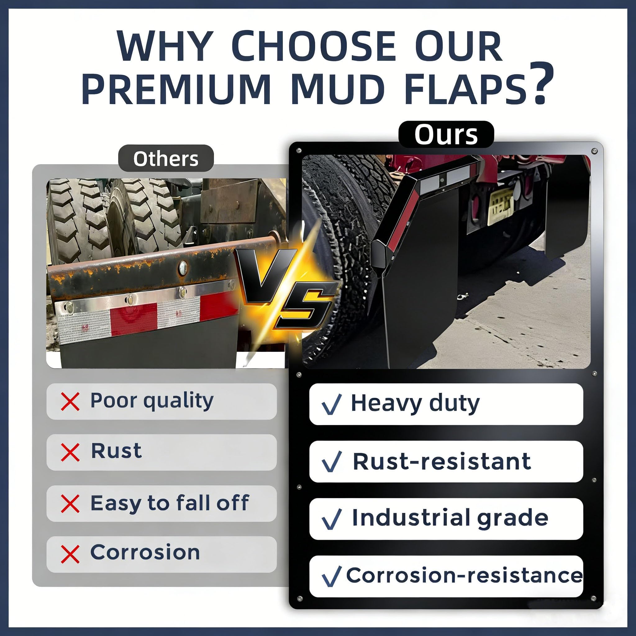 MIAOKUI hanger mounted on semi truck improving mud flap stability
