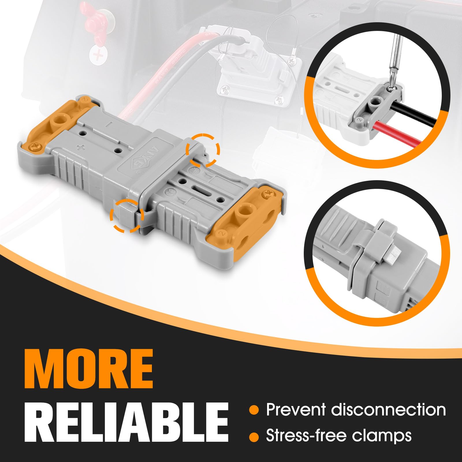 micrl cable clamp and strain relief protecting crimps and reducing cable stress for longevity