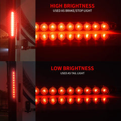 MICTUNING close-up of 11 LEDs and lens improving signal clarity