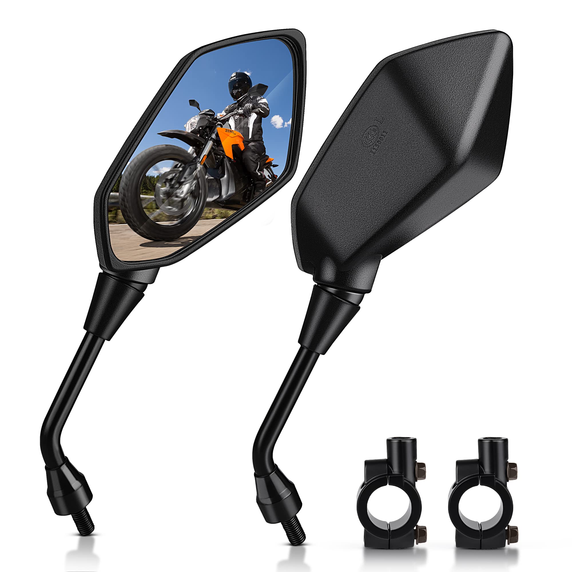 MICTUNING hawk-eye front-facing pair showing wide rear view benefit